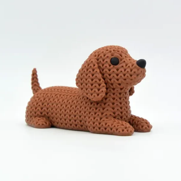 Chien Teckel tricoté
